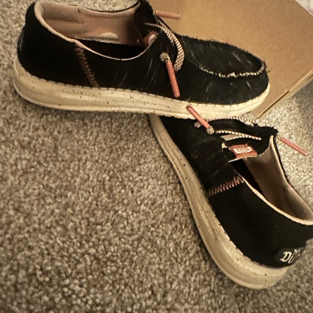 Size 10 Toddler Hey Dude Black Casual Shoes